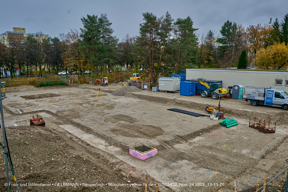 24.11.2022 - Baustelle an der Quiddestraße Haus für Kinder in Neuperlach